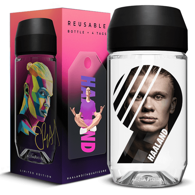 Hovedbilde Erling Haaland     Aquafigure Flaske inkludert 4 ...