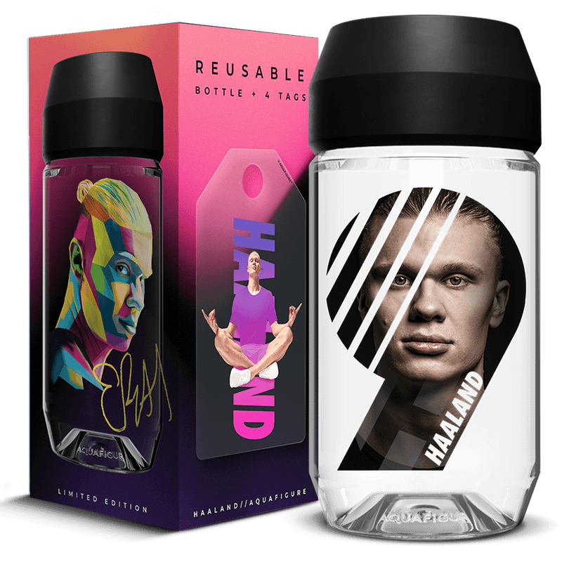Erling Haaland     Aquafigure Flaske inkludert 4 Haaland Tags   