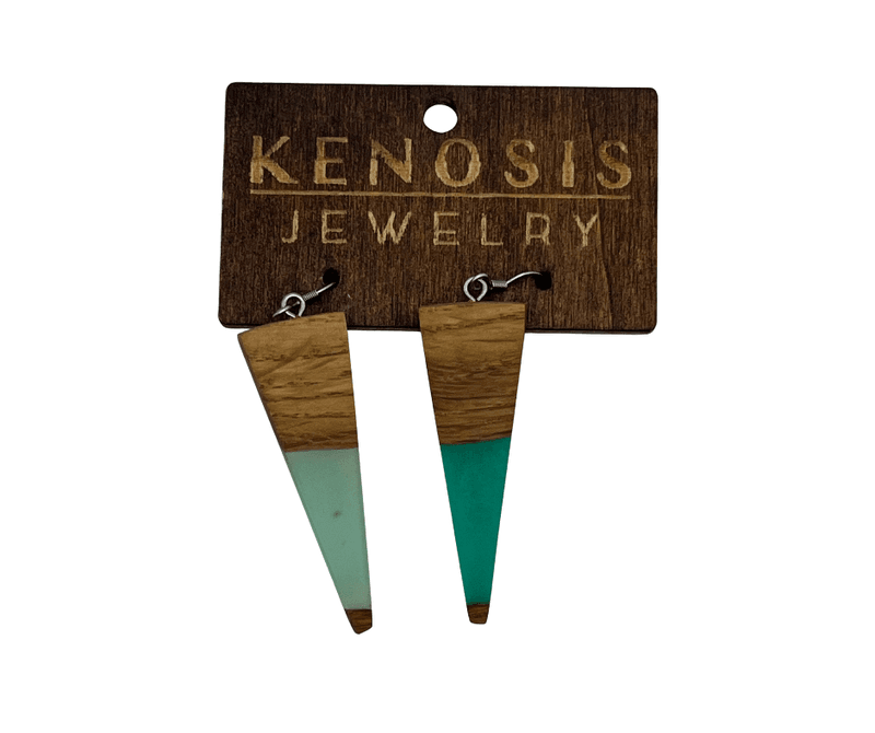 Nora øredobber i tre og resin